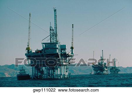 Oil drilling platform in the Mediterranean View Large Photo Image Stock Image - Oil drilling platform in the Mediterranean . Fotosearch