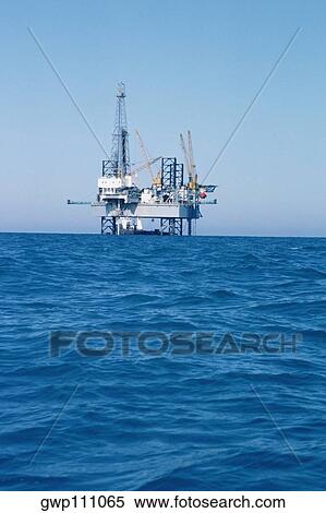 Oil drilling platform in the Mediterranean View Large Photo Image Stock Photography - Oil drilling platform in the Mediterranean . Fotosearch