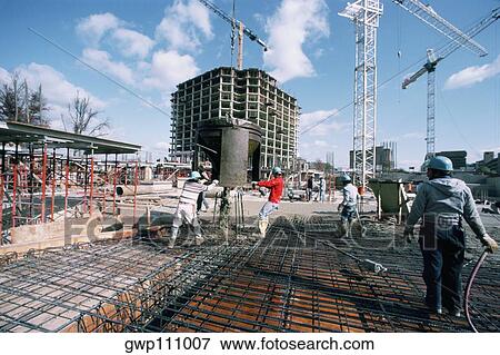 Pouring cement slabs for new office building, Maryland View Large Photo Image Stock Photo - Pouring cement slabs for new office building, Maryland. Fotosearch