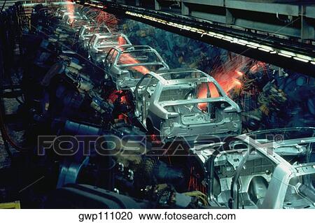 Robotic car frame assembly line, Newark, Delaware View Large Photo Image Stock Image - Robotic car frame assembly line, Newark, Delaware. Fotosearch