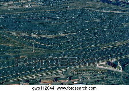 Picture - Coal trains docked in Norfolk, Virginia. Fotosearch