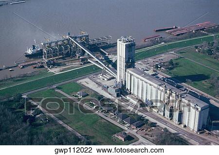 Grain terminal on the Mississippi River near New Orleans View Large Photo Image Stock Image - Grain terminal on the Mississippi River near New Orleans. Fotosearch