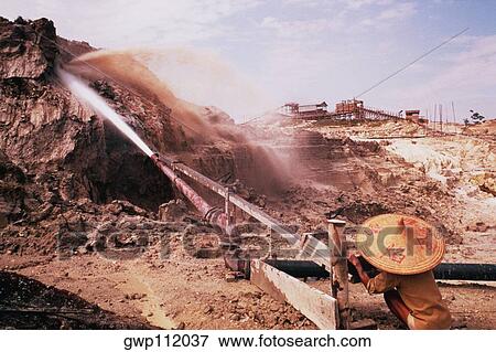 Stock Photo - Mining operation in Asia. Fotosearch