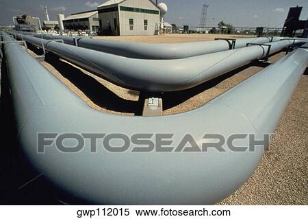 Stock Photography - Natural gas pumping station, Illinois. Fotosearch