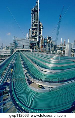 Stock Image - Oil refinery in Philadelphia, Pennsylvania . Fotosearch