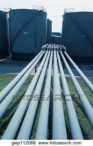 Oil storage tanks, New Orleans View Large Photo Image Stock Photo - Oil storage tanks, New Orleans. Fotosearch