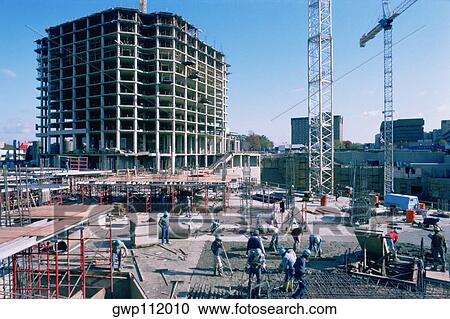 Pouring cement slabs for new office building, Maryland View Large Photo Image Stock Image - Pouring cement slabs for new office building, Maryland. Fotosearch