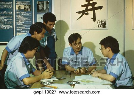 Five young men discussing in a meeting, Tokyo Prefecture, Japan View Large Photo Image Stock Photo - Five young men discussing in a meeting, Tokyo Prefecture, Japan. Fotosearch