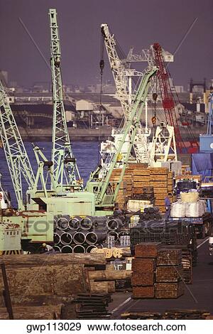 High angle view of a harbor, Osaka Prefecture, Japan View Large Photo Image Stock Photo - High angle view of a harbor, Osaka Prefecture, Japan. Fotosearch