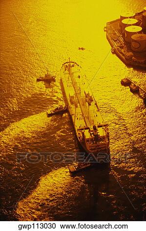 High angle view of a supertanker, Osaka Prefecture, Japan View Large Photo Image Stock Image - High angle view of a supertanker, Osaka Prefecture, Japan. Fotosearch
