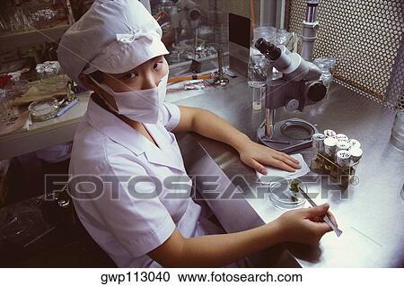 Portrait of a female scientist in a laboratory, Tochigi prefecture, Honshu, Japan View Large Photo Image Stock Image - Portrait of a female scientist in a laboratory, Tochigi prefecture, Honshu, Japan. Fotosearch