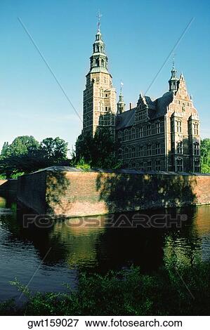 Castle at the waterfront, Frederiksborg Castle, Copenhagen, Denmark View Large Photo Image Stock Photo - Castle at the waterfront, Frederiksborg Castle, Copenhagen, Denmark. Fotosearch