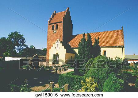 Facade of a church, Copenhagen, Denmark View Large Photo Image Stock Photograph - Facade of a church, Copenhagen, Denmark. Fotosearch