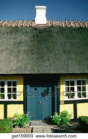 Facade of a cottage, Funen County, Denmark View Large Photo Image Stock Image - Facade of a cottage, Funen County, Denmark. Fotosearch