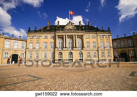 Facade of a palace, Amalienborg Palace, Copenhagen, Denmark View Large Photo Image Stock Image - Facade of a palace, Amalienborg Palace, Copenhagen, Denmark. Fotosearch