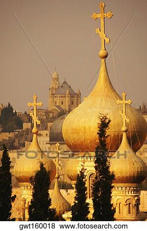 Domes of a church, Church Of St. Mary Magdalene, Mount Of Olives, Jerusalem, Israel View Large Photo Image Stock Photo - Domes of a church, Church Of St. Mary Magdalene, Mount Of Olives, Jerusalem, Israel. Fotosearch