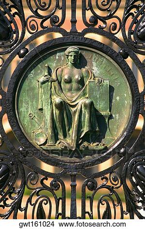 Close-up of a statue on a gate, The Hague, Netherlands View Large Photo Image Picture - Close-up of a statue on a gate, The Hague, Netherlands. Fotosearch