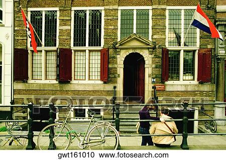 Facade of a museum, Rembrandt House Museum, Amsterdam, Netherlands View Large Photo Image Stock Image - Facade of a museum, Rembrandt House Museum, Amsterdam, Netherlands. Fotosearch