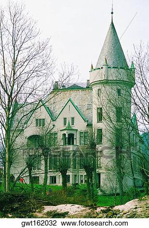 Facade of a castle, Gamlehaugen, Bergen, Norway View Large Photo Image Stock Image - Facade of a castle, Gamlehaugen, Bergen, Norway. Fotosearch