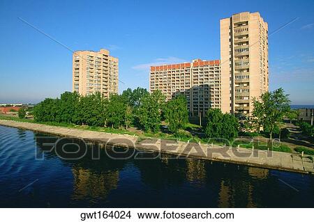 Buildings along a river, River Neva, St. Petersburg, Russia View Large Photo Image Picture - Buildings along a river, River Neva, St. Petersburg, Russia. Fotosearch
