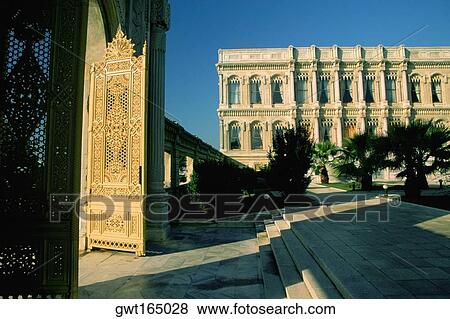 Entrance of a palace, Ciragan Palace, Istanbul, Turkey View Large Photo Image Stock Photo - Entrance of a palace, Ciragan Palace, Istanbul, Turkey. Fotosearch