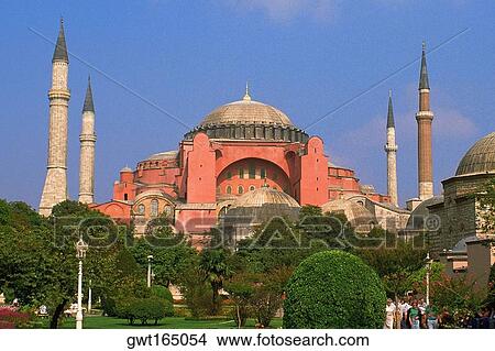 Garden in front of a museum, Aya Sofya, Bosporus, Istanbul, Turkey View Large Photo Image Picture - Garden in front of a museum, Aya Sofya, Bosporus, Istanbul, Turkey. Fotosearch