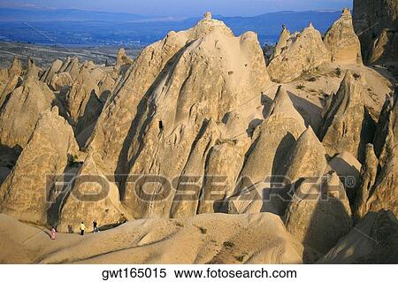 High angle view of rock formations in a valley, Urchisar, Cappadocia, Turkey View Large Photo Image Stock Photography - High angle view of rock formations in a valley, Urchisar, Cappadocia, Turkey. Fotosearch