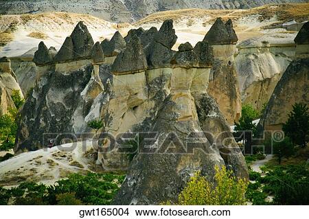 High angle view of rock formations, Fairy Chimneys, Cappadocia, Turkey View Large Photo Image Picture - High angle view of rock formations, Fairy Chimneys, Cappadocia, Turkey. Fotosearch