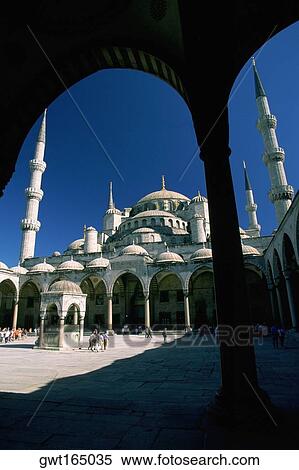 Low angle view of a mosque, Blue Mosque, Istanbul, Turkey View Large Photo Image Stock Photography - Low angle view of a mosque, Blue Mosque, Istanbul, Turkey. Fotosearch
