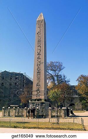 Low angle view of an obelisk in a city, Istanbul, Turkey View Large Photo Image Stock Photo - Low angle view of an obelisk in a city, Istanbul, Turkey. Fotosearch