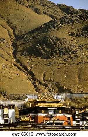 Facade of a monastery, Tashilhunpo Monastery, Shigatse, Tibet, China View Large Photo Image Stock Image - Facade of a monastery, Tashilhunpo Monastery, Shigatse, Tibet, China. Fotosearch
