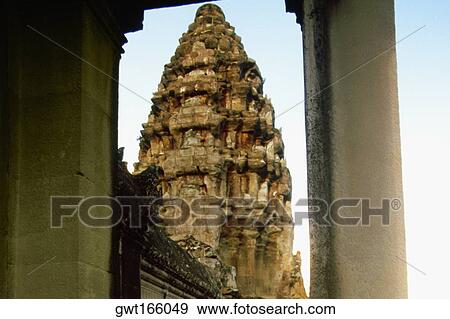 Low angle view of a temple, Angkor Wat, Angkor, Siem Reap, Cambodia View Large Photo Image Stock Photo - Low angle view of a temple, Angkor Wat, Angkor, Siem Reap, Cambodia. Fotosearch