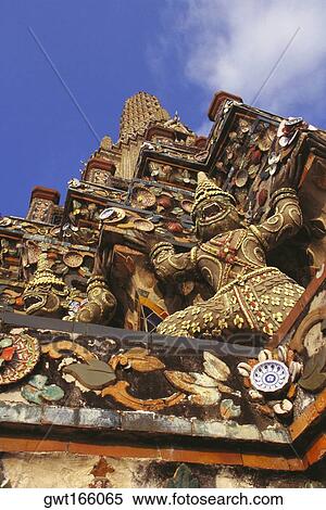 Low angle view of a temple, Wat Arun, Bangkok, Thailand View Large Photo Image Stock Photography - Low angle view of a temple, Wat Arun, Bangkok, Thailand. Fotosearch