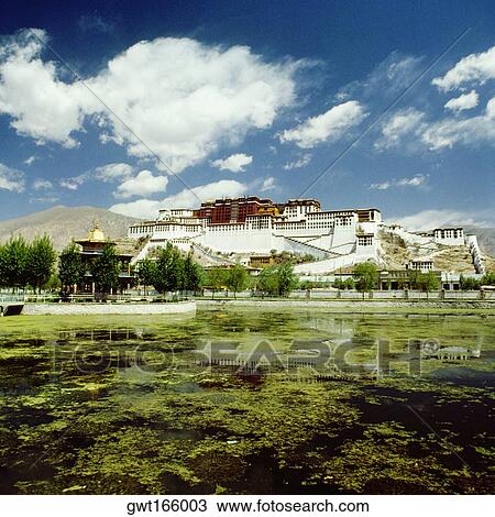 Reflection of a palace in water, Potala Palace, Lhasa, Lhasa Valley, Tibet, China View Large Photo Image Stock Image - Reflection of a palace in water, Potala Palace, Lhasa, Lhasa Valley, Tibet, China. Fotosearch