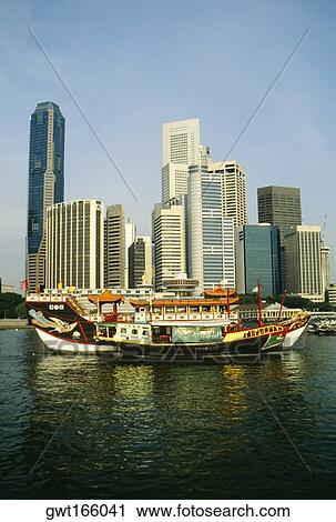Skylines in a city, Singapore View Large Photo Image Stock Image - Skylines in a city, Singapore. Fotosearch