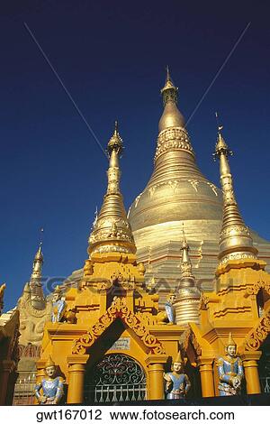 Low angle view of a pagoda, Shwedagon Pagoda, Bagan, Myanmar View Large Photo Image Stock Image - Low angle view of a pagoda, Shwedagon Pagoda, Bagan, Myanmar. Fotosearch