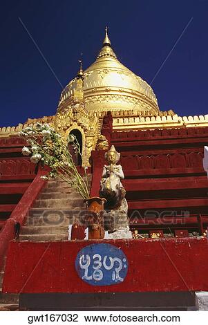 Low angle view of a pagoda, Shwedagon Pagoda, Bagan, Myanmar View Large Photo Image Stock Image - Low angle view of a pagoda, Shwedagon Pagoda, Bagan, Myanmar. Fotosearch