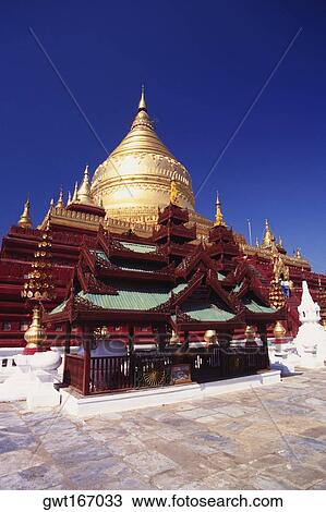 Low angle view of a pagoda, Shwedagon Pagoda, Bagan, Myanmar View Large Photo Image Stock Image - Low angle view of a pagoda, Shwedagon Pagoda, Bagan, Myanmar. Fotosearch