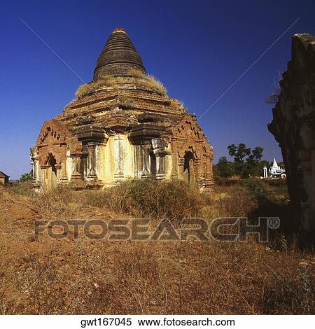 Low angle view of the old ruins of a pagoda, Bagan, Myanmar View Large Photo Image Stock Photography - Low angle view of the old ruins of a pagoda, Bagan, Myanmar. Fotosearch