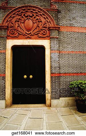 Closed door of a building, Shanghai, China View Large Photo Image Stock Image - Closed door of a building, Shanghai, China. Fotosearch