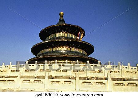 Low angle view of a temple, Temple of Heaven, Forbidden City, Beijing, China View Large Photo Image Stock Photo - Low angle view of a temple, Temple of Heaven, Forbidden City, Beijing, China. Fotosearch