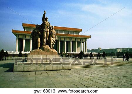 Statues in front of a building, Beijing, China View Large Photo Image Stock Image - Statues in front of a building, Beijing, China. Fotosearch