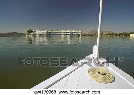 Hotel in a lake, Lake Palace, Lake Pichola, Udaipur, Rajasthan, India View Large Photo Image Stock Photo - Hotel in a lake, Lake Palace, Lake Pichola, Udaipur, Rajasthan, India. Fotosearch