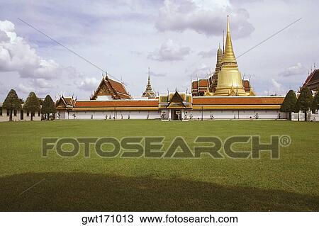 Formal garden in front of a temple, Wat Phra Kaew, Grand Palace, Bangkok, Thailand View Large Photo Image Stock Image - Formal garden in front of a temple, Wat Phra Kaew, Grand Palace, Bangkok, Thailand. Fotosearch