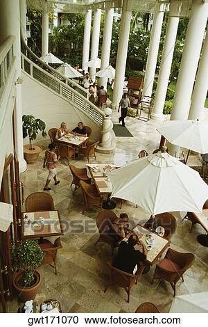 High angle view of tourists in a restaurant, Koh samui, Thailand View Large Photo Image Stock Image - High angle view of tourists in a restaurant, Koh samui, Thailand. Fotosearch