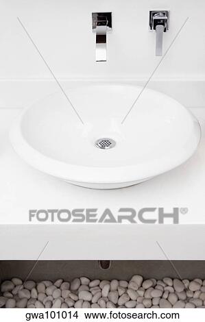 High angle view of a bathroom sink View Large Photo Image Picture - High angle view of a bathroom sink. Fotosearch