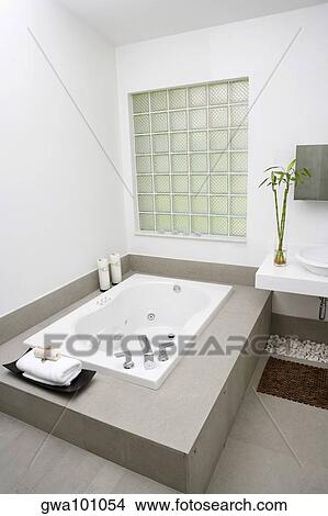 High angle view of a bathtub in the bathroom View Large Photo Image Picture - High angle view of a bathtub in the bathroom. Fotosearch