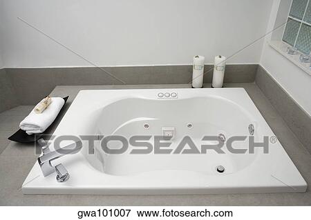 High angle view of a bathtub in the bathroom View Large Photo Image Stock Photo - High angle view of a bathtub in the bathroom. Fotosearch