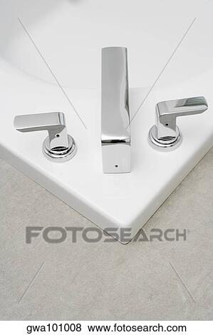 Stock Photo - High angle view of a bathtub in the bathroom. Fotosearch