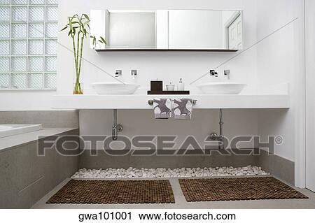 Stock Image - Interiors of a bathroom. Fotosearch
